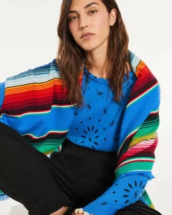 Kujten Sweaters & Sweatshirts>Round Neck Cashmere Sweater Bleu Kabalos