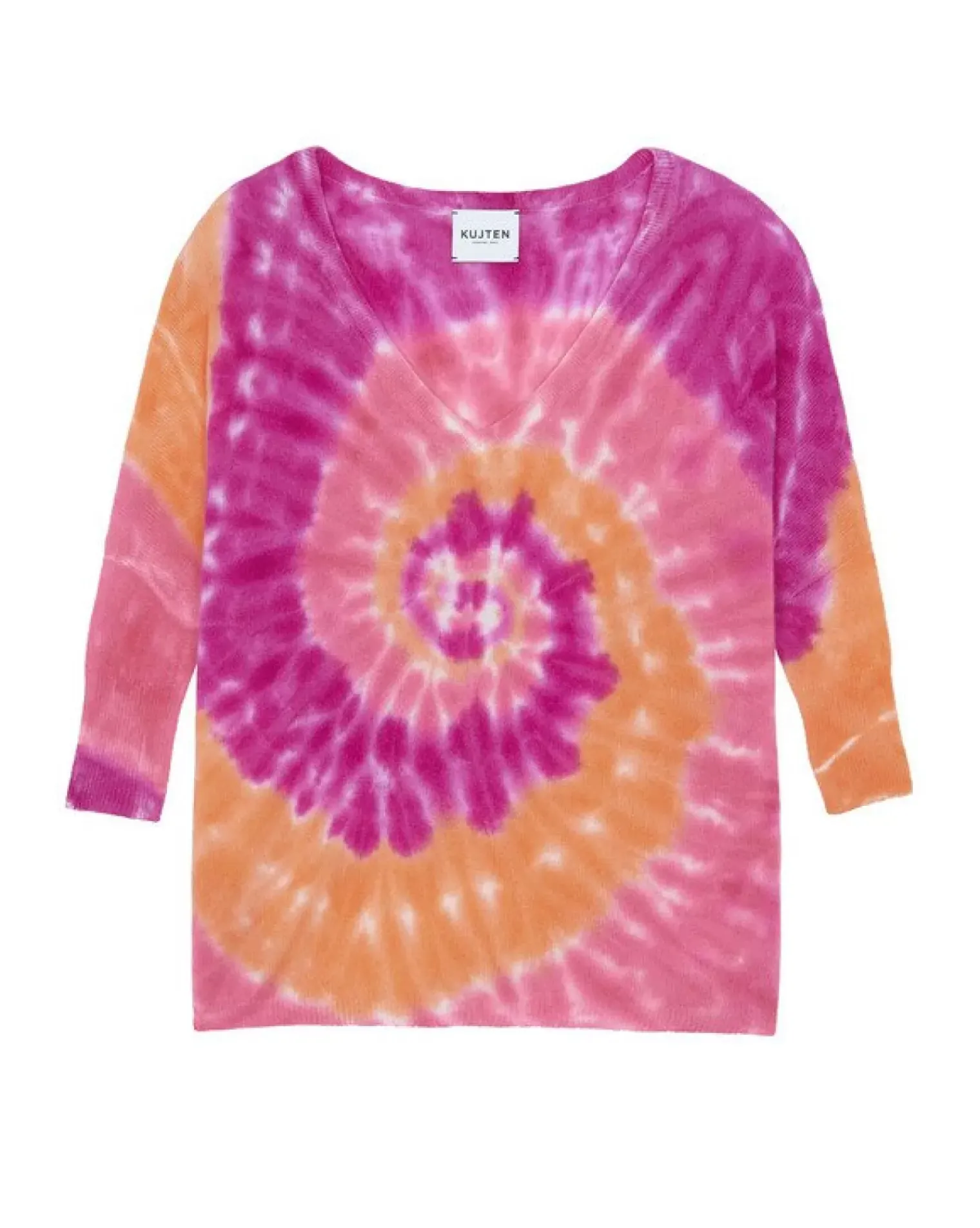 Kujten Sweaters & Sweatshirts>Round Neck Cashmere Sweater Rose Neon