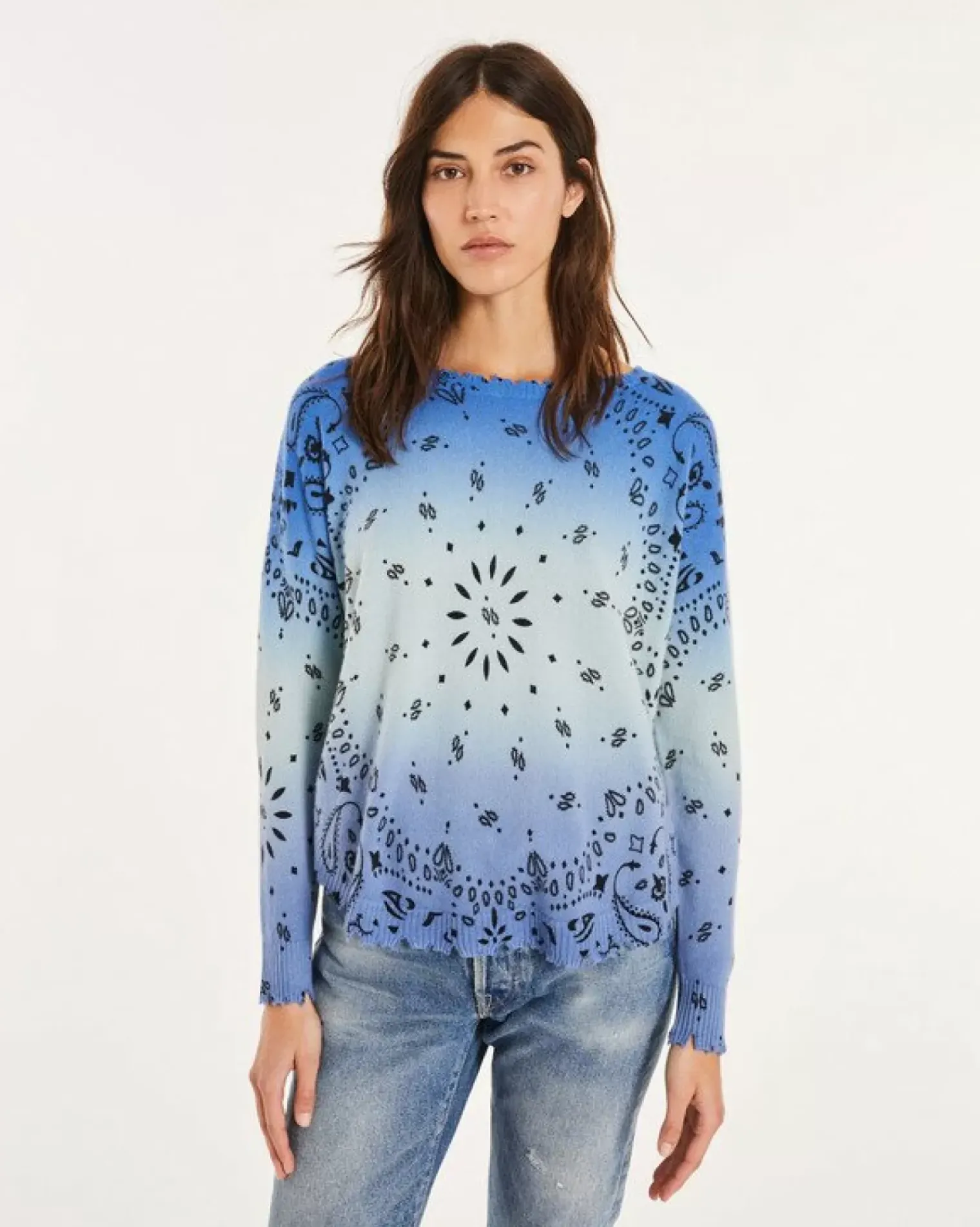 Kujten Sweaters & Sweatshirts>Round Neck Cashmere Sweater Jeans Clair