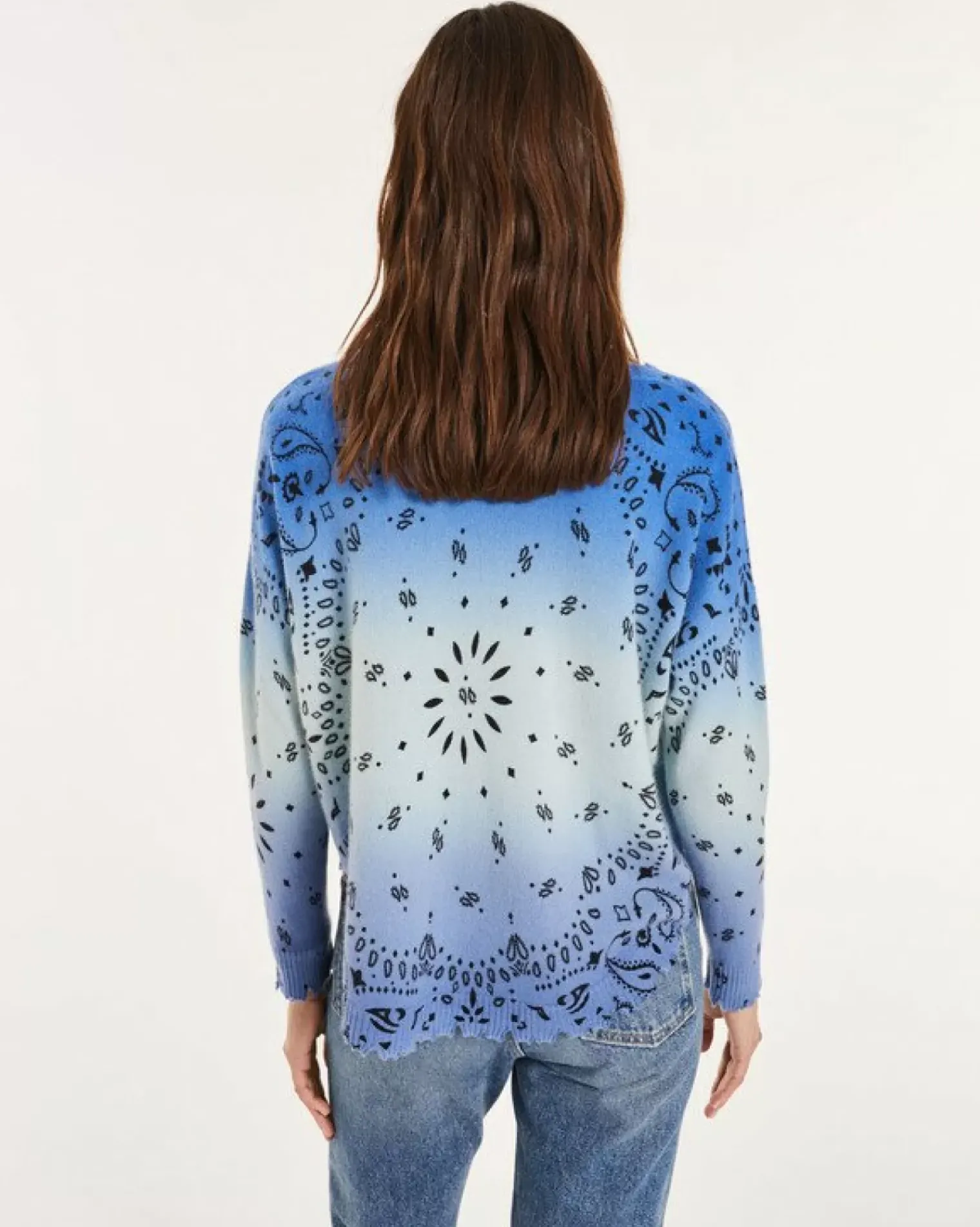 Kujten Sweaters & Sweatshirts>Round Neck Cashmere Sweater Jeans Clair