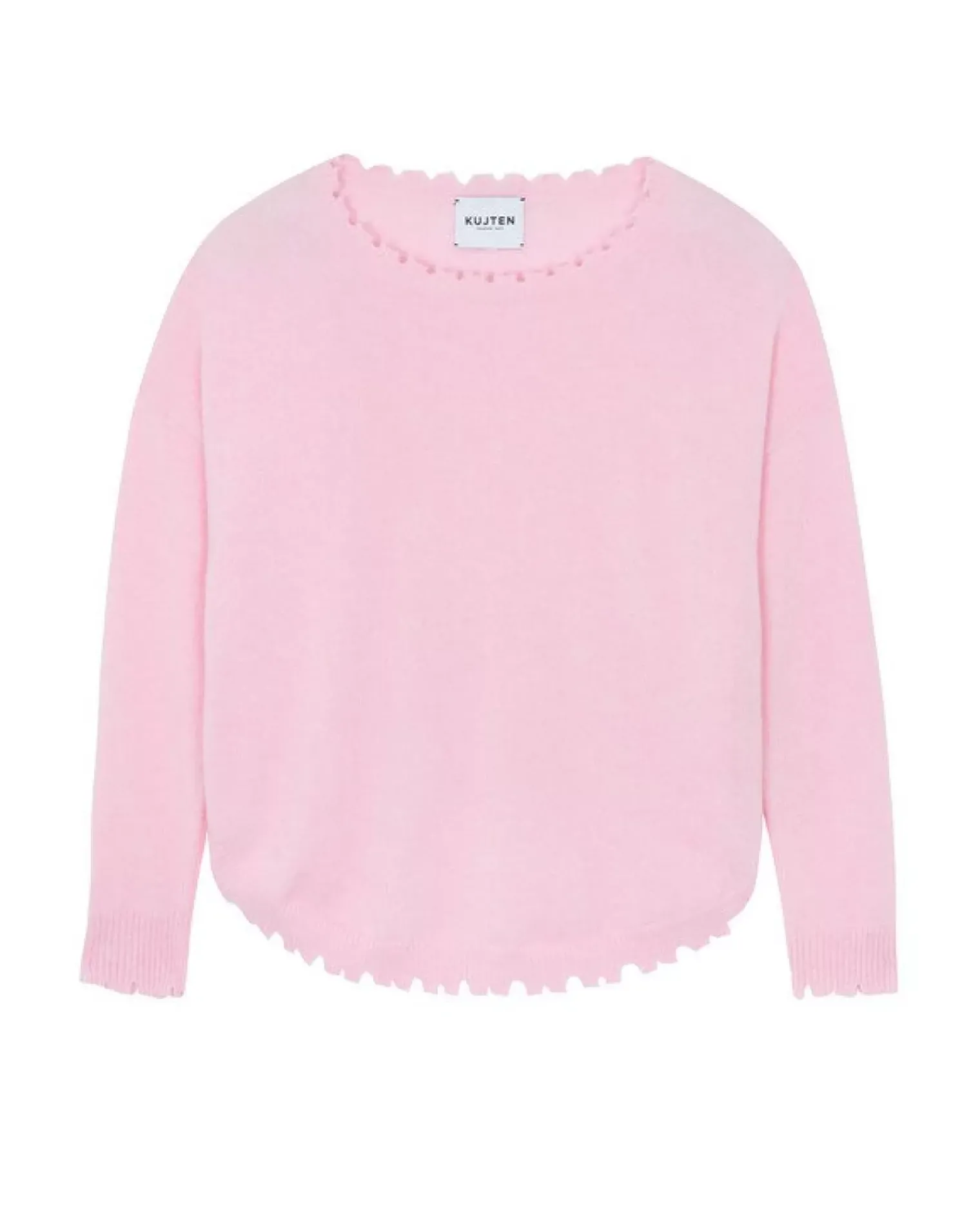 Kujten Sweaters & Sweatshirts>Round Neck Cashmere Sweater Candy Pink