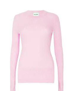 Kujten Sweaters & Sweatshirts>Round Neck Cashmere Sweater Candy Pink