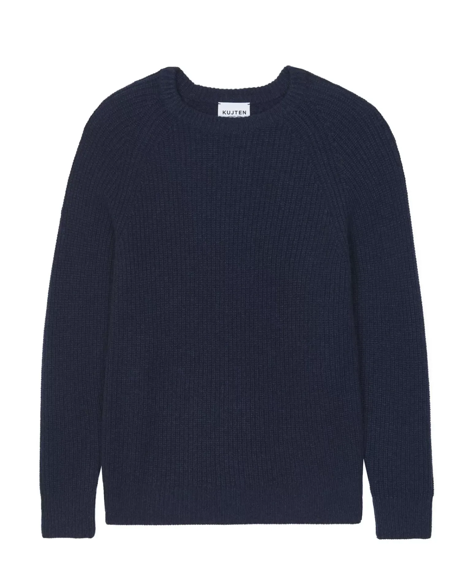 Kujten Sweaters & Sweatshirts>Round Neck Long Sleeve Sweater Bleu Indigo Chine