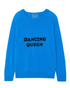 Kujten Sweaters & Sweatshirts>Round Neck Long Sleeves Cashmere Sweater Bleu Kabalos