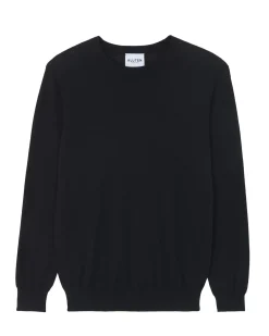 Kujten Sweaters & Sweatshirts>Round Neck Long-Sleeves Cashmere Sweater Noir
