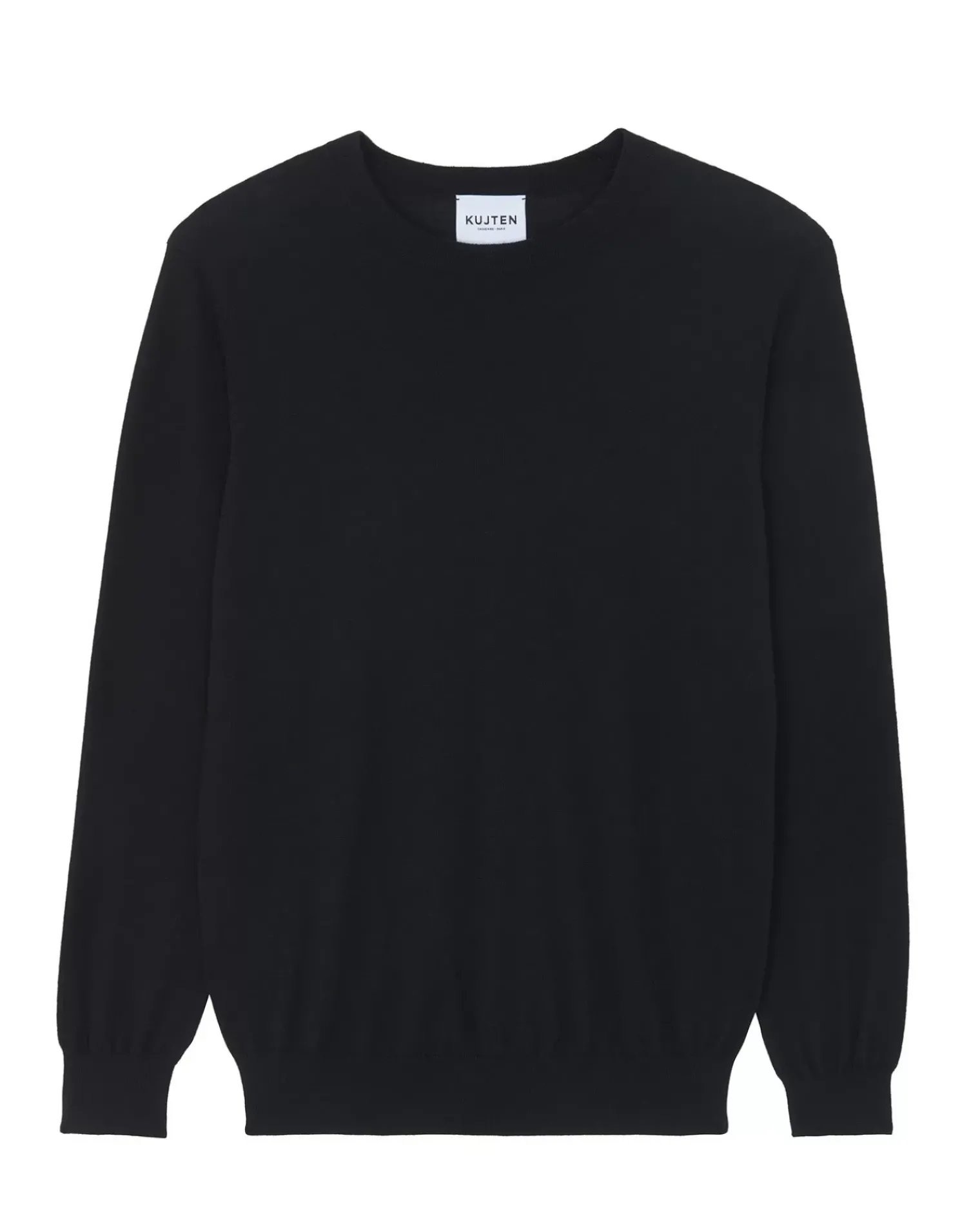 Kujten Sweaters & Sweatshirts>Round Neck Long-Sleeves Cashmere Sweater Noir
