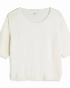 Kujten Sweaters & Sweatshirts>Round Neck Short Sleeves Sweater Blanc