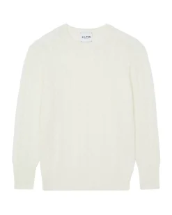 Kujten Sweaters & Sweatshirts>Round Neck Twisted Sweater Blanc