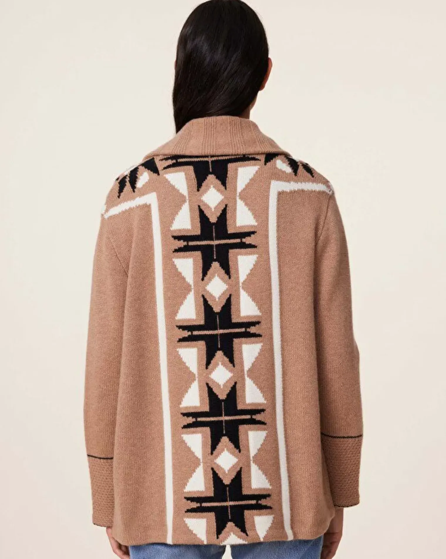 Kujten Jackets & Vests>Shawl Collar Cashmere Cardigan, 12-Threads Camelo