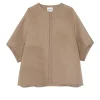 Kujten Capes & Ponchos>Short Kimono Cashmere Cape Camelo