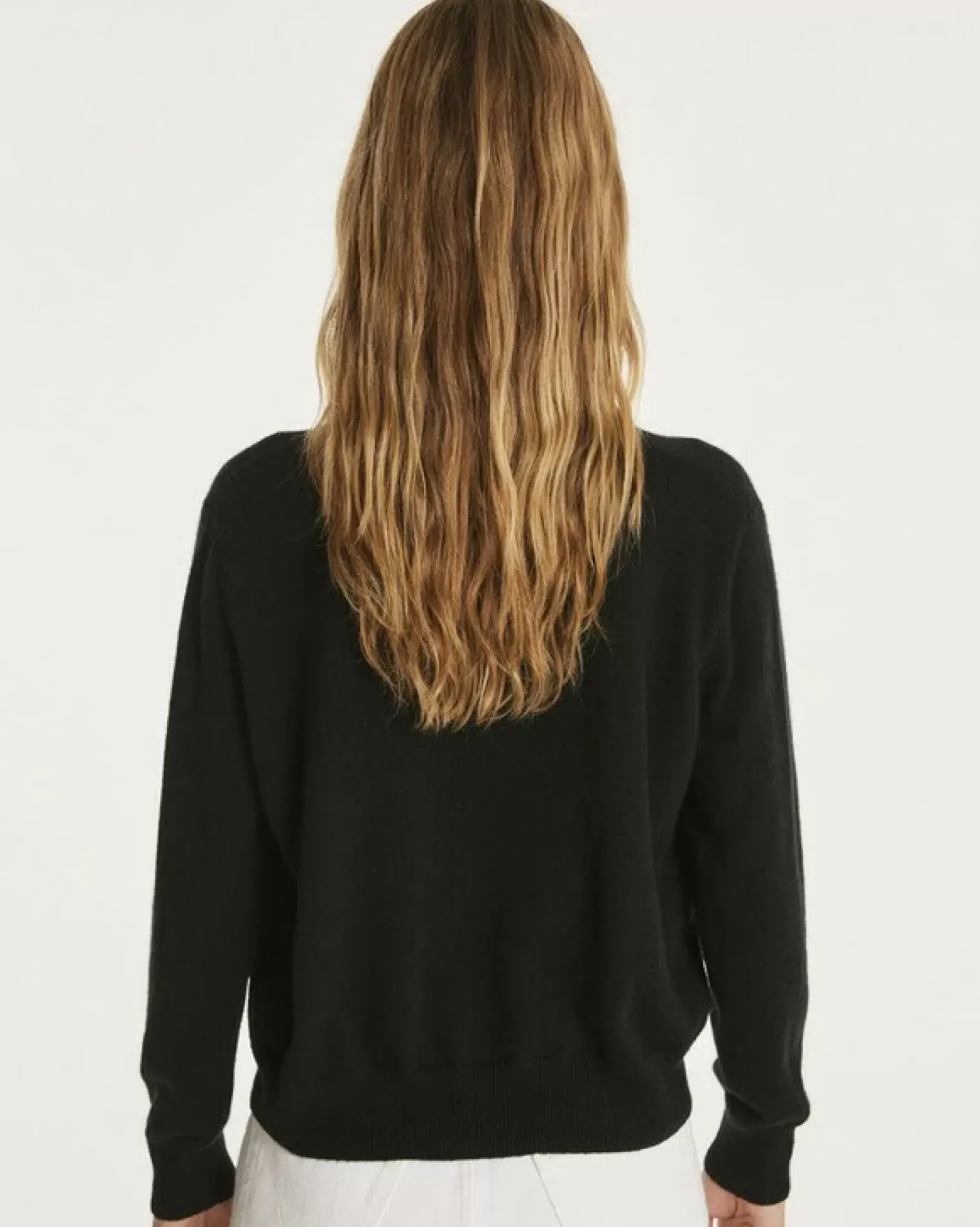 Kujten Jackets & Vests>Short Long Sleeves Cashmere Cardigan Noir