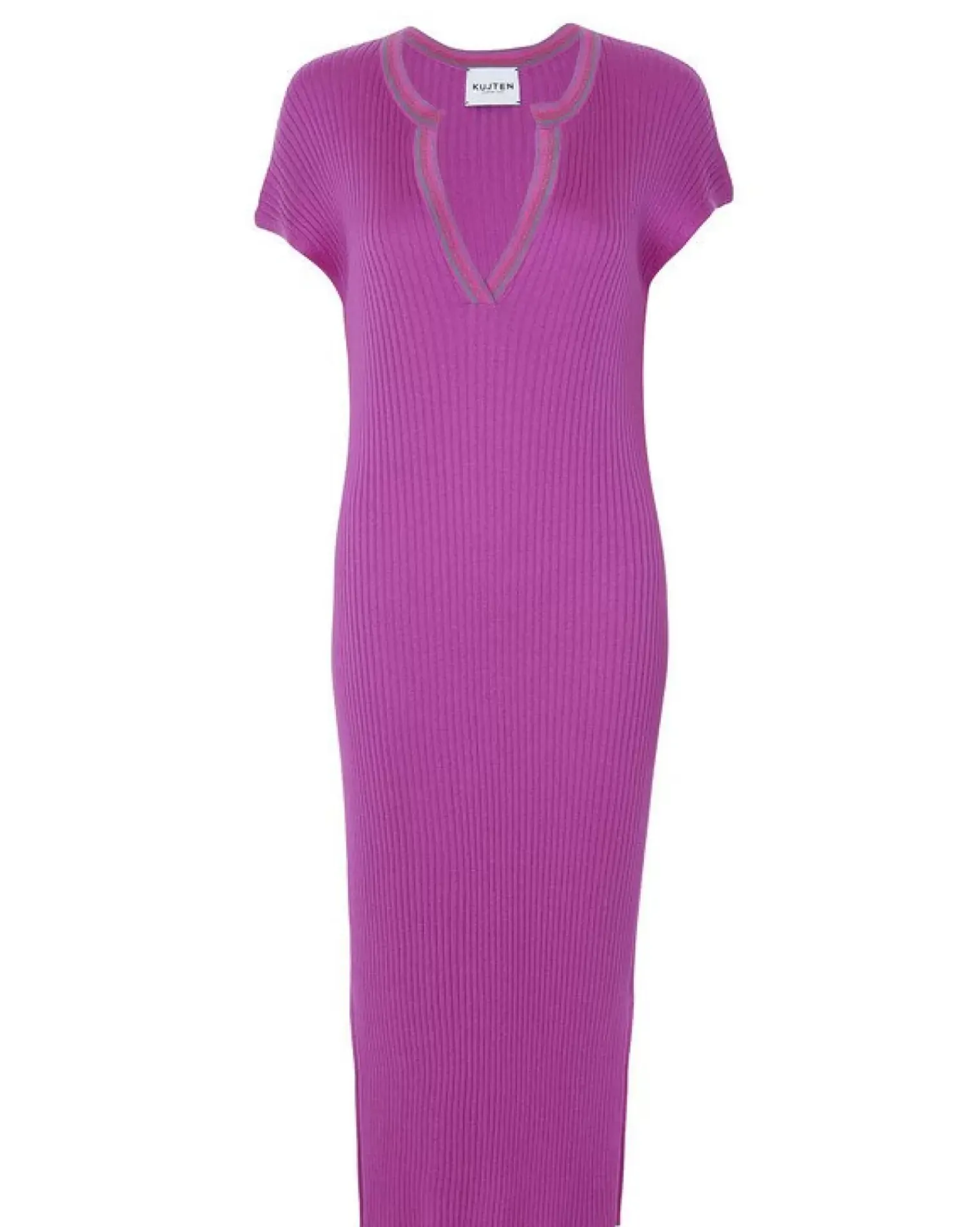 Kujten Dresses & Skirts>Silk-Cashmere Djellaba Dress Violet India
