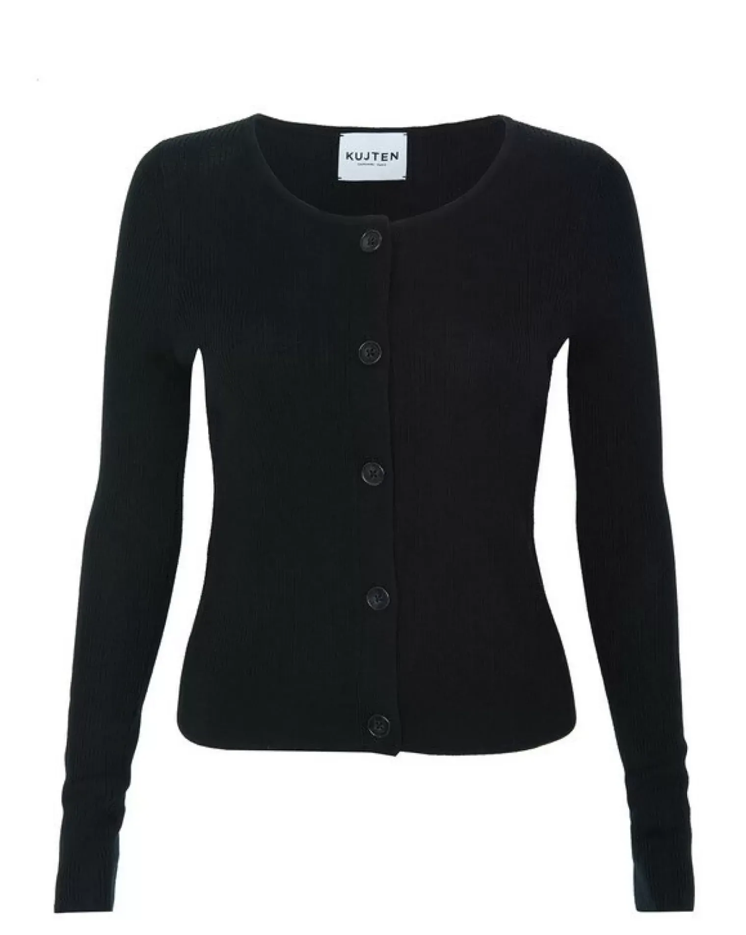Kujten Jackets & Vests>Silk-Cashmere Short Cardigan Noir
