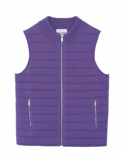 Kujten Coats>Sleeveless Cashmere Jacket Violet