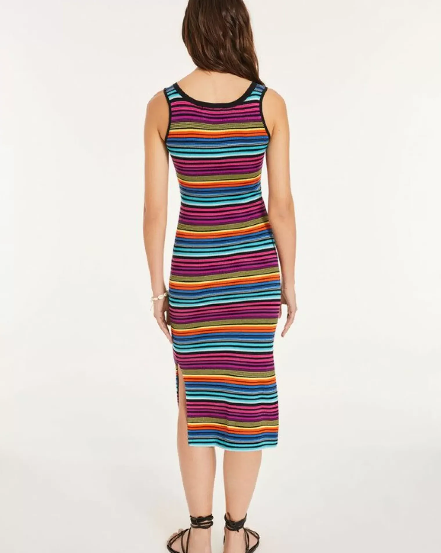 Kujten Dresses & Skirts>Sleeveless Silk & Cashmere Long Dress Noir Multico
