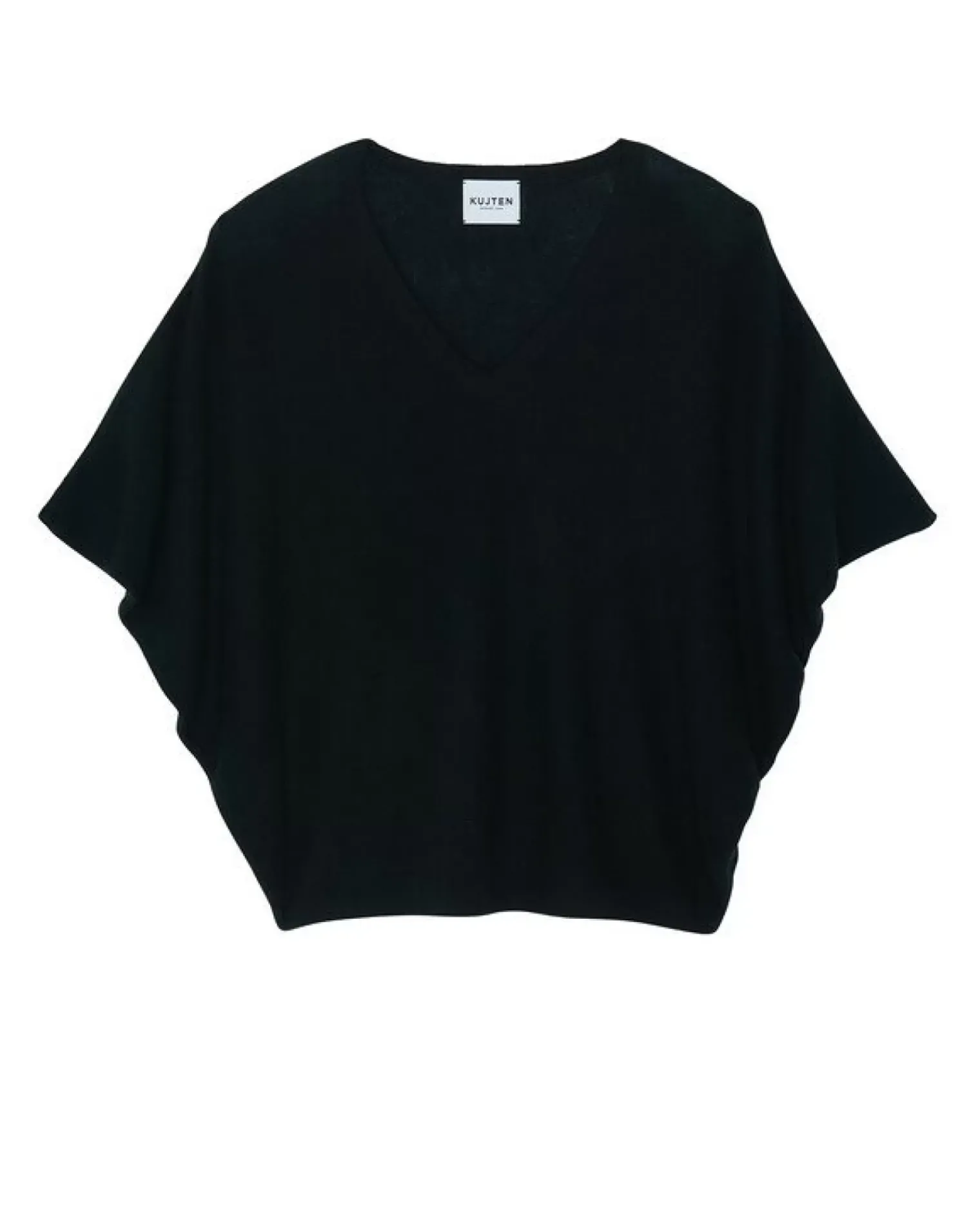 Kujten Sweaters & Sweatshirts>Sleeveless Woman V-Neck Cashmere Sweater Noir