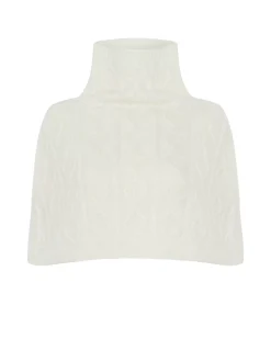 Kujten Scarves & Snoods>Sleevless Cashmere Shoulder Shrug Blanc