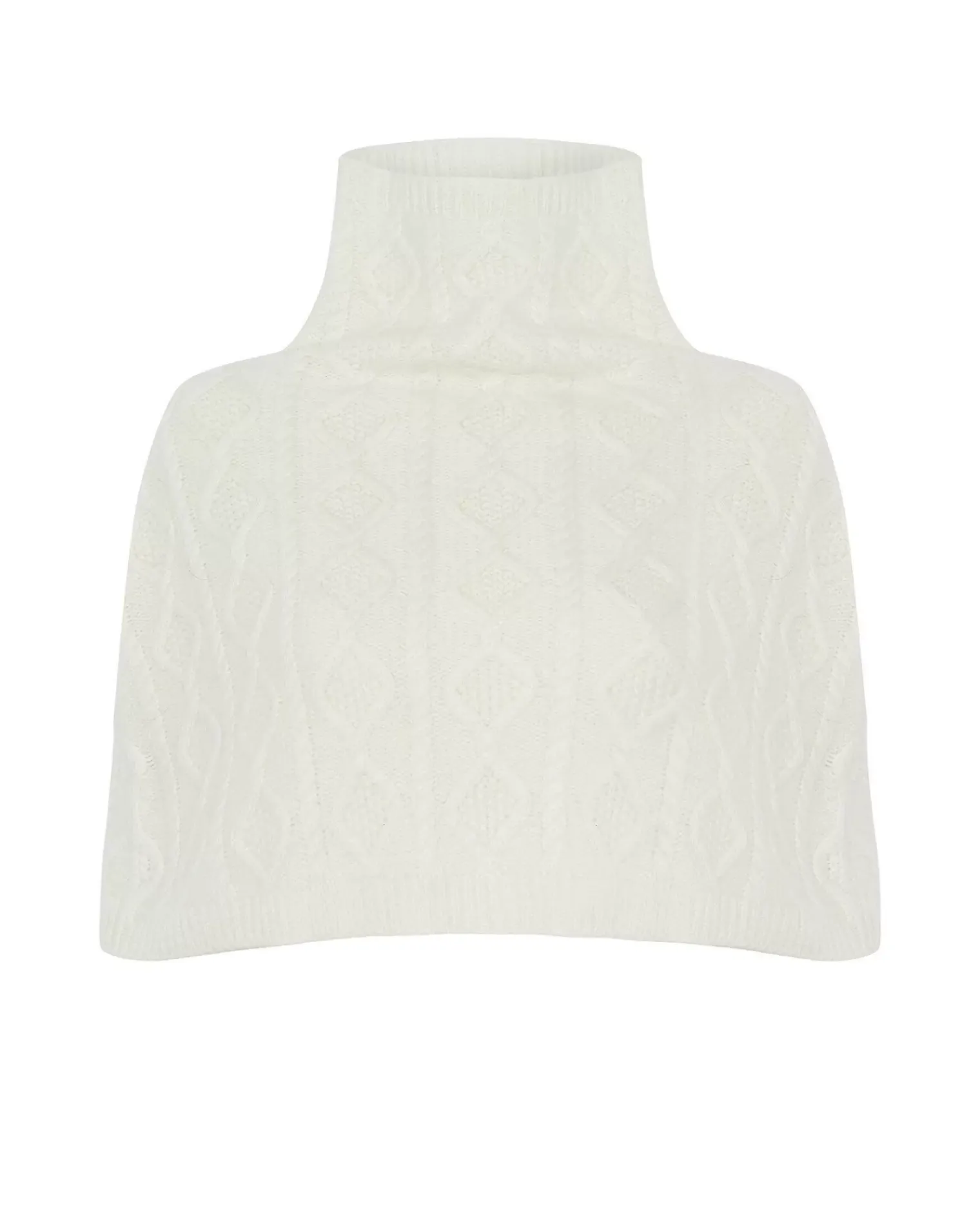 Kujten Scarves & Snoods>Sleevless Cashmere Shoulder Shrug Blanc