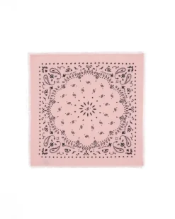 Kujten Scarves & Snoods>Small Cashmere Bandana , 2-Threads Rose Guimauve