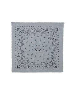 Kujten Bandanas>Small Cashmere Bandana, 2-Threads Gris Chine