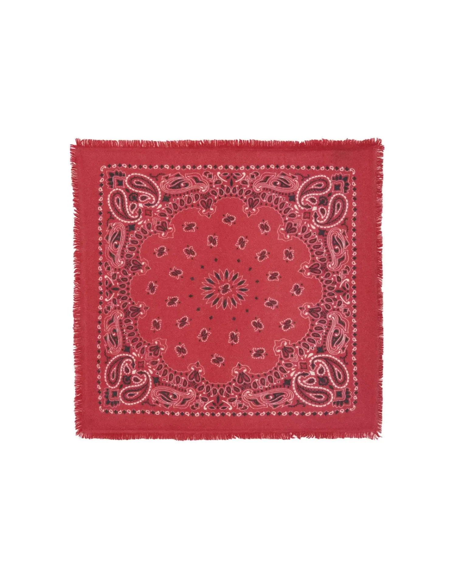 Kujten Bandanas>Small Cashmere Bandana, 2-Threads Rouge
