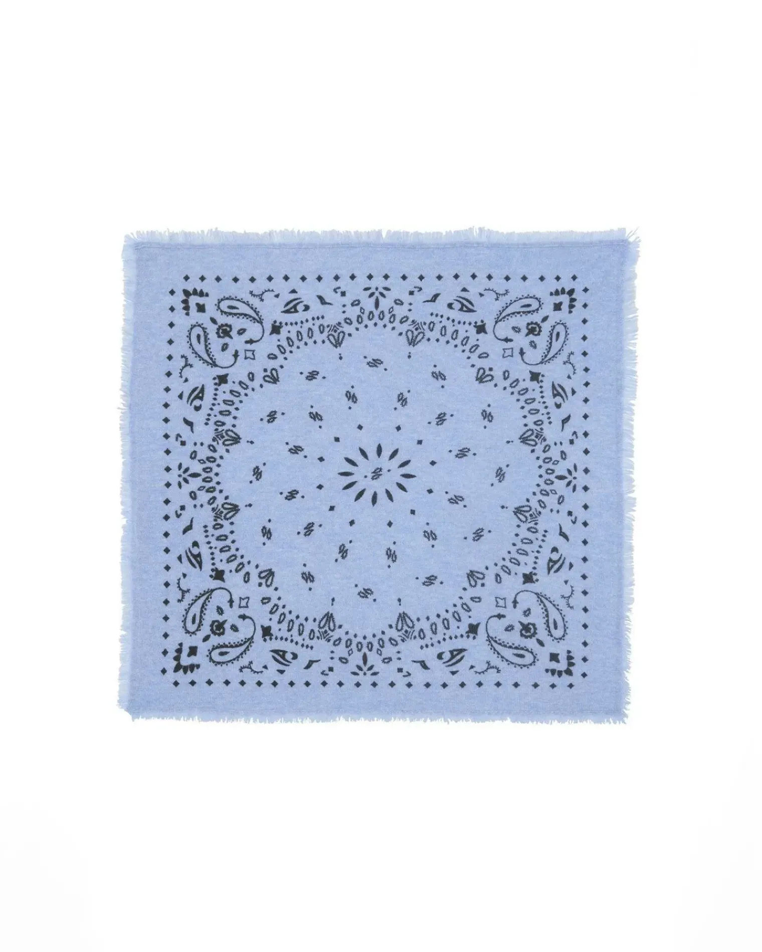 Kujten Bandanas>Small Cashmere Bandana, 2-Threads Bleu Jeans