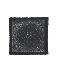 Kujten Bandanas>Small Cashmere Bandana, 2-Threads Noir