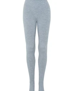 Kujten Joggings & Leggings>Stretch Cashmere Leggings With Feet Openings Gris Chine