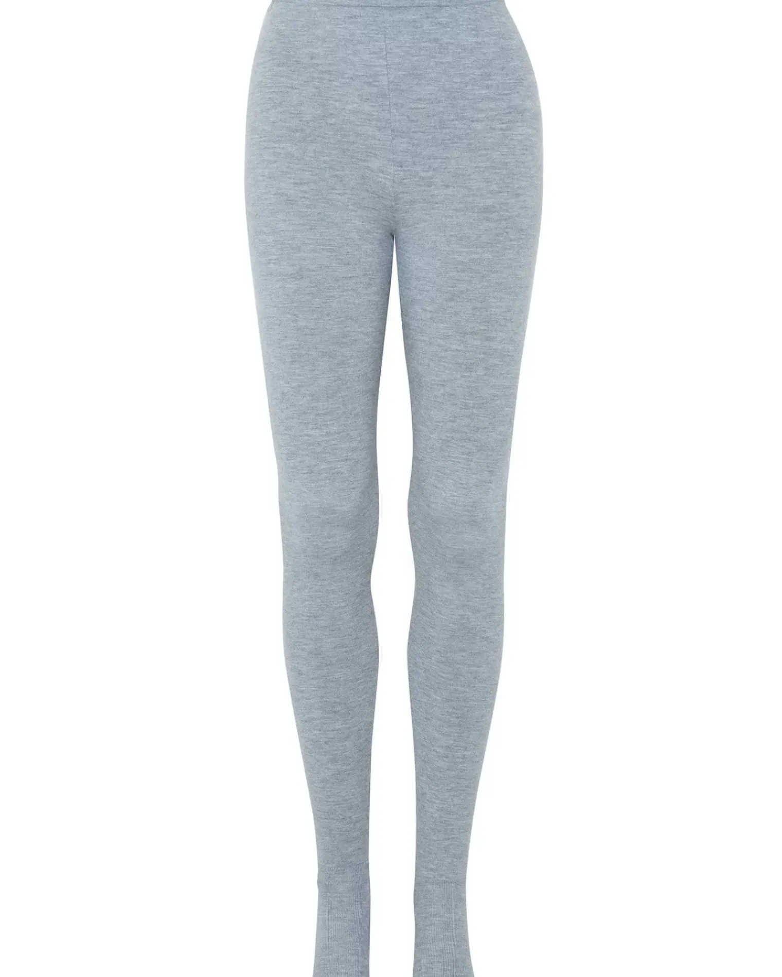 Kujten Joggings & Leggings>Stretch Cashmere Leggings With Feet Openings Gris Chine