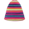 Kujten Hats & Headbands>Striped Cashmere Hat, 2-Threads Multicolore