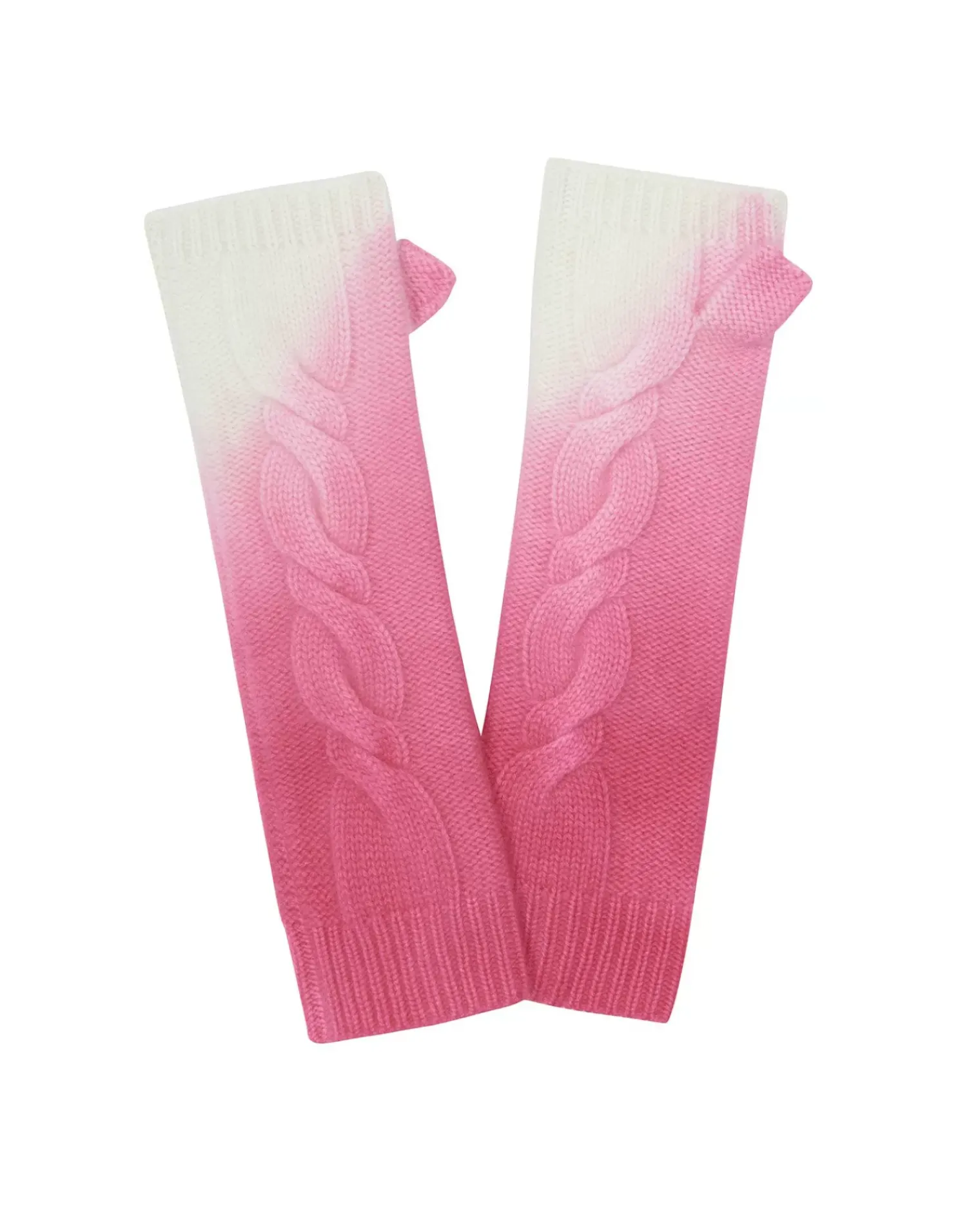 Kujten Gloves & Mittens>Tie & Dye Cashmere Mittens Rose Fluo