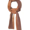 Kujten Scarves & Snoods>Tie & Dye Loose Tension Cashmere Scarf Bordeaux Sienne