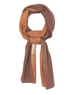 Kujten Scarves & Snoods>Tie & Dye Loose Tension Cashmere Scarf Bordeaux Sienne