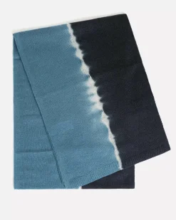 Kujten Scarves & Snoods>Tie & Dye Off-Gauge Cashmere Scarf Bleu