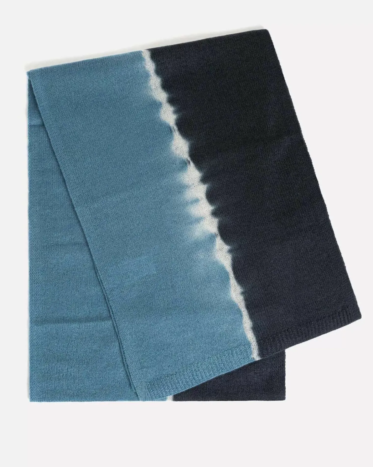 Kujten Scarves & Snoods>Tie & Dye Off-Gauge Cashmere Scarf Bleu