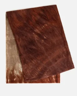 Kujten Scarves & Snoods>Tie & Dye Off-Gauge Cashmere Scarf Bordeaux Sienne