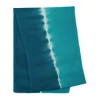 Kujten Scarves & Snoods>Tie & Dye Off-Gauge Cashmere Scarf Turquoise Pacific