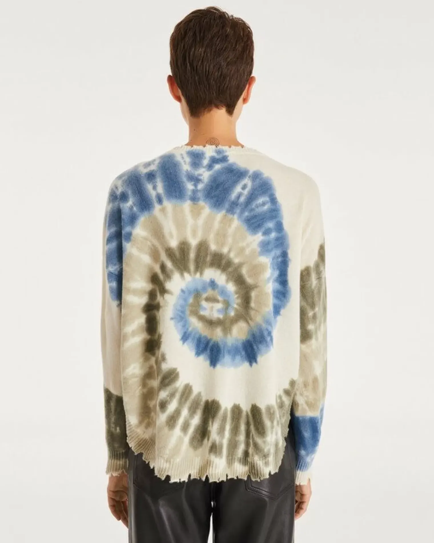 Kujten Sweaters & Sweatshirts>Tie & Dye Round Neck Cashmere Pullover Jeans