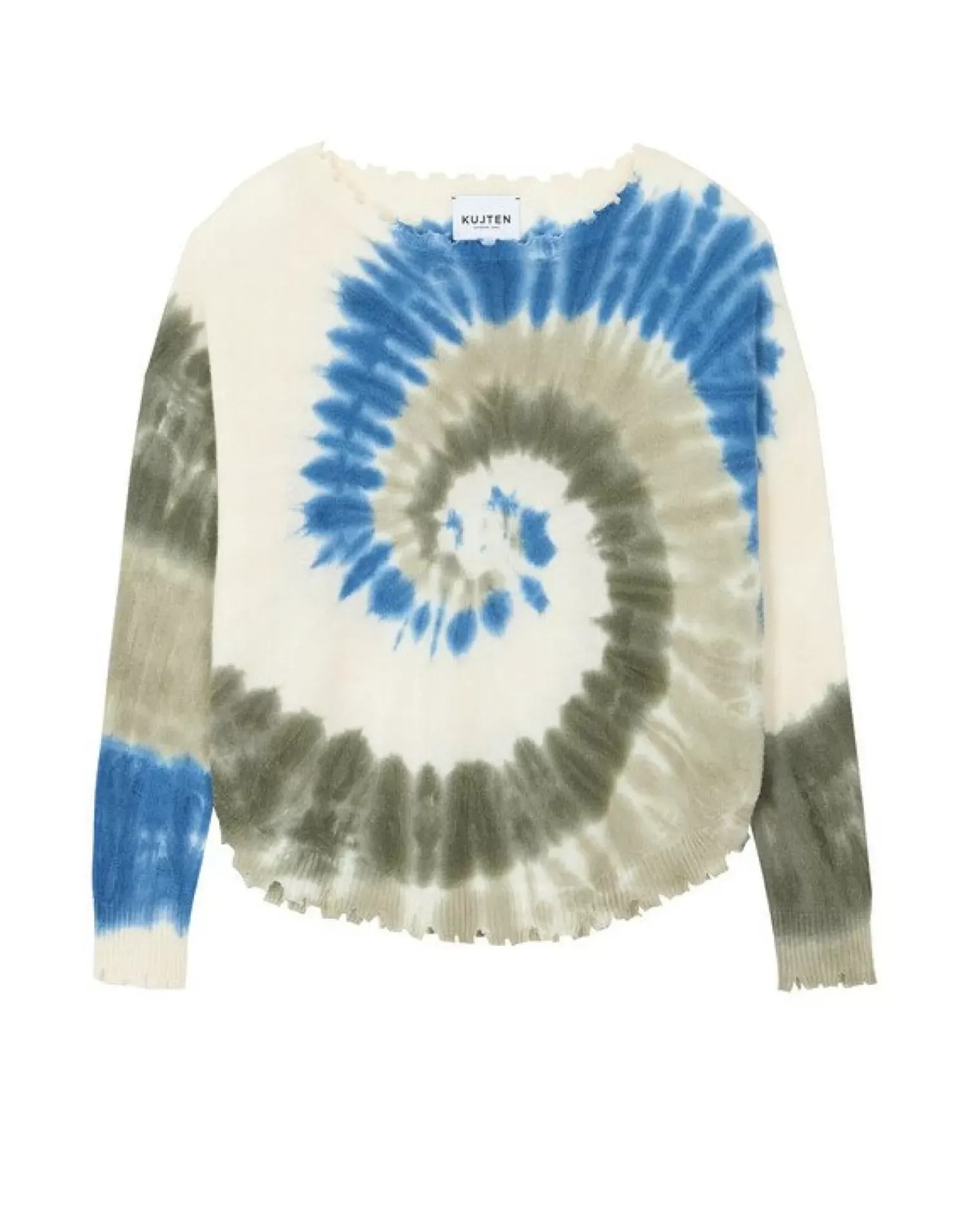 Kujten Sweaters & Sweatshirts>Tie & Dye Round Neck Cashmere Pullover Jeans