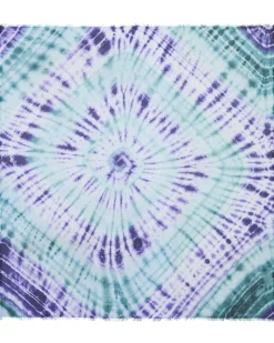 Kujten Scarves & Snoods>Tie & Dye Very Large Cashmere Bandana Deep Purple
