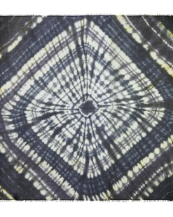 Kujten Scarves & Snoods>Tie & Dye Very Large Cashmere Bandana Noir