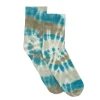 Kujten Socks & Leg Warmers>Tie Dye Cashmere Socks, 4-Threads Vert Kaki