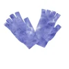 Kujten Gloves & Mittens>Tie Dye Short Cashmere Mittens, 4-Threads Deep Purple