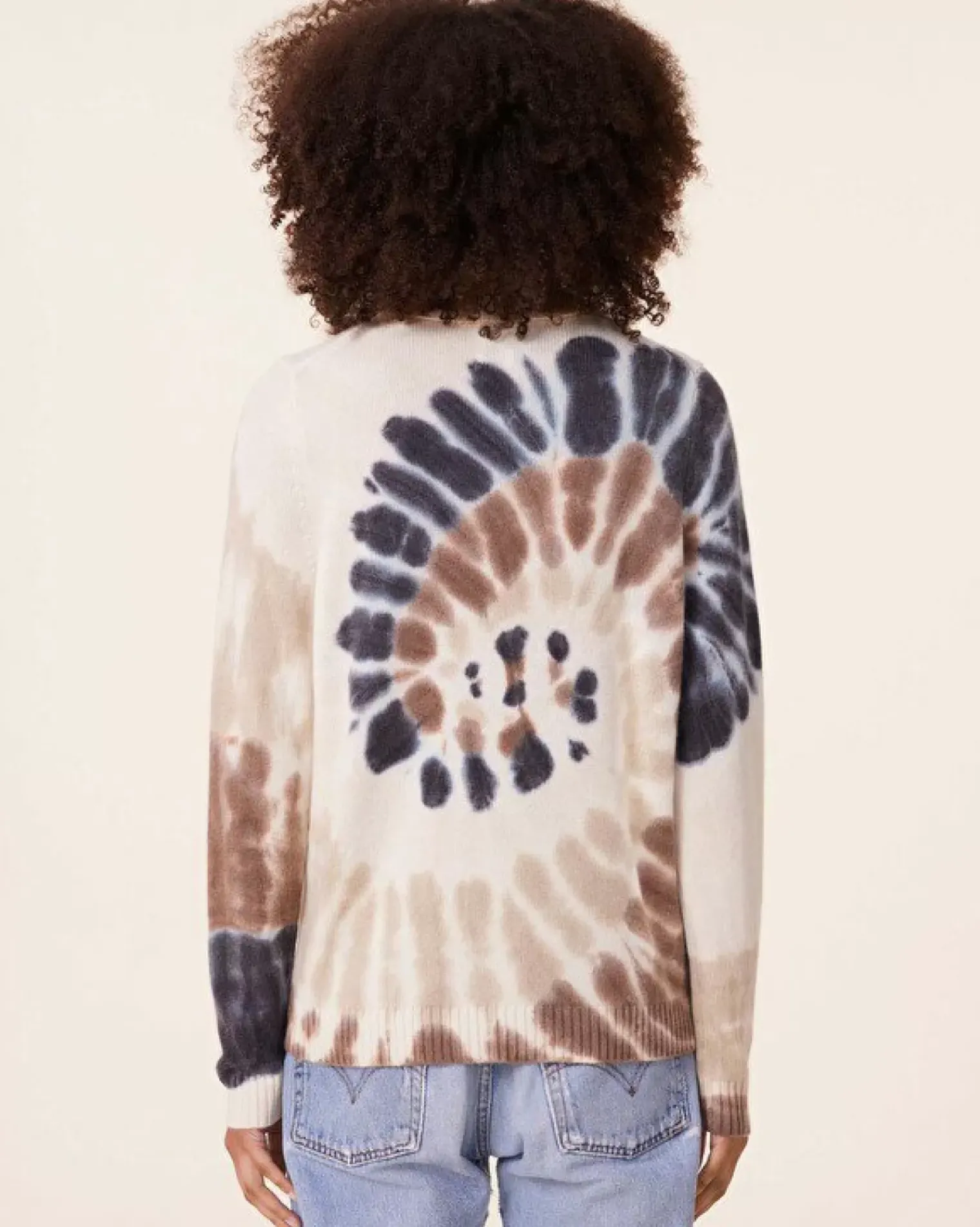 Kujten Sweaters & Sweatshirts>Tie Dye Turtleneck Cashmere Sweater , 4-Threads Camelo