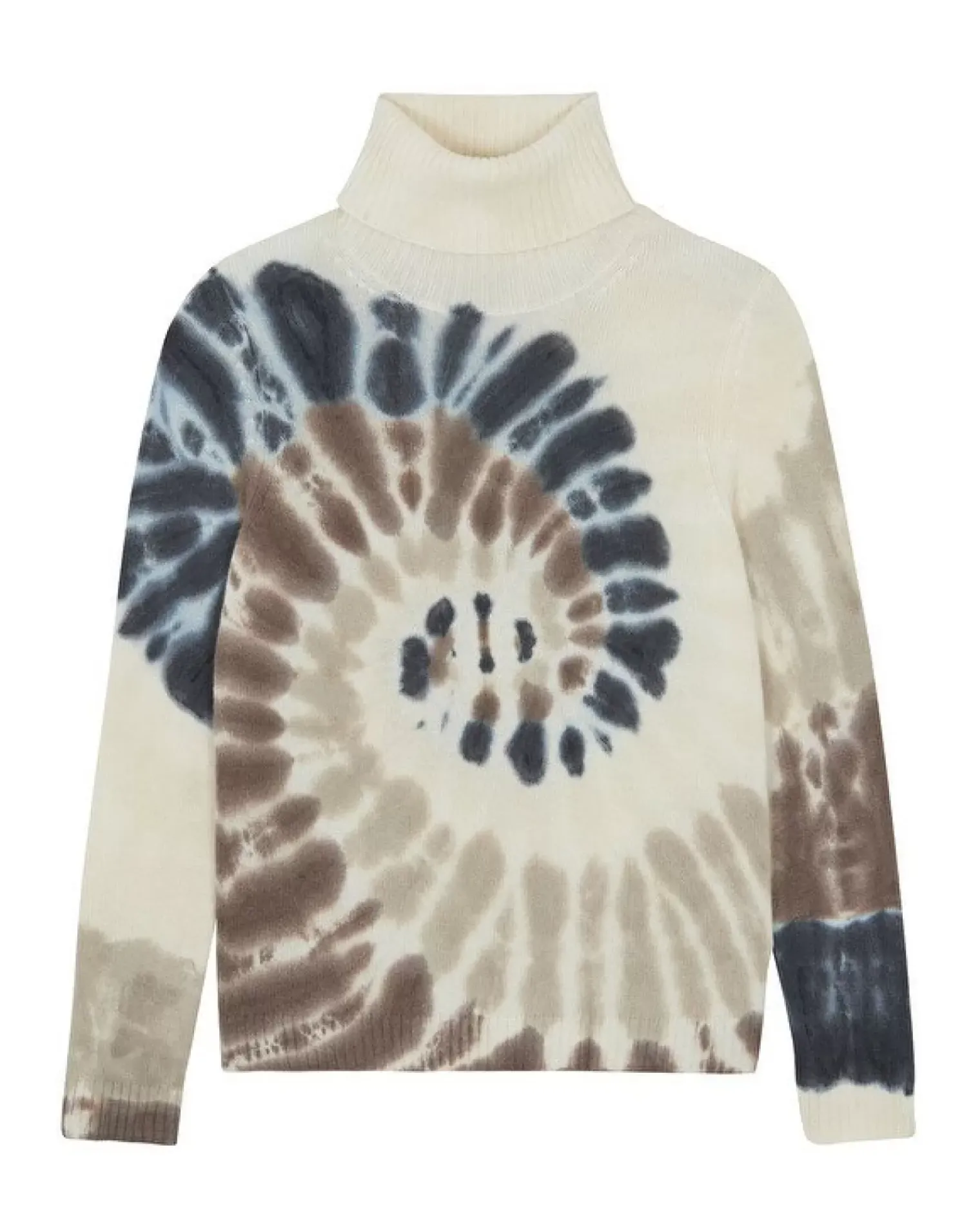 Kujten Sweaters & Sweatshirts>Tie Dye Turtleneck Cashmere Sweater , 4-Threads Camelo