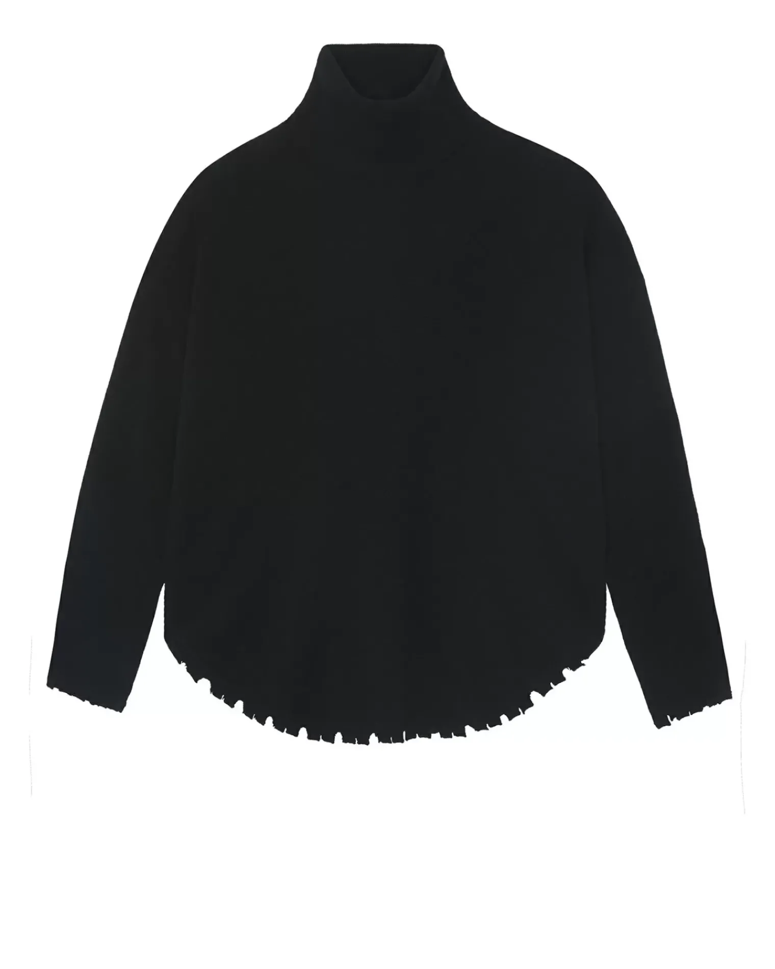 Kujten Sweaters & Sweatshirts>Turtleneck Cashmere Sweater, 2-Threads Noir
