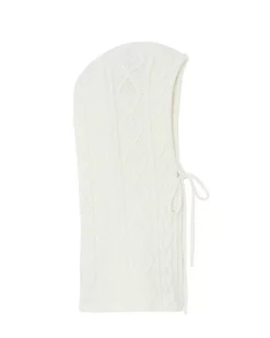 Kujten Hats & Headbands>Twisted Cashmere Hood, 8-Threads Blanc