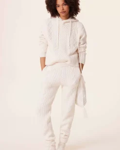 Kujten Pants & Shorts>Twisted Cashmere Joggers, 8-Threads Blanc