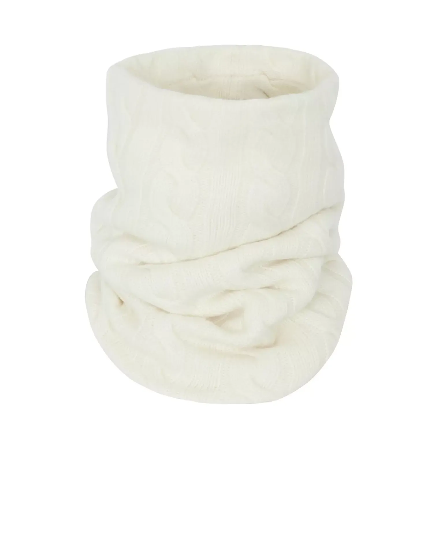 Kujten Scarves & Snoods>Twisted Cashmere Snood, 6-Threads Blanc