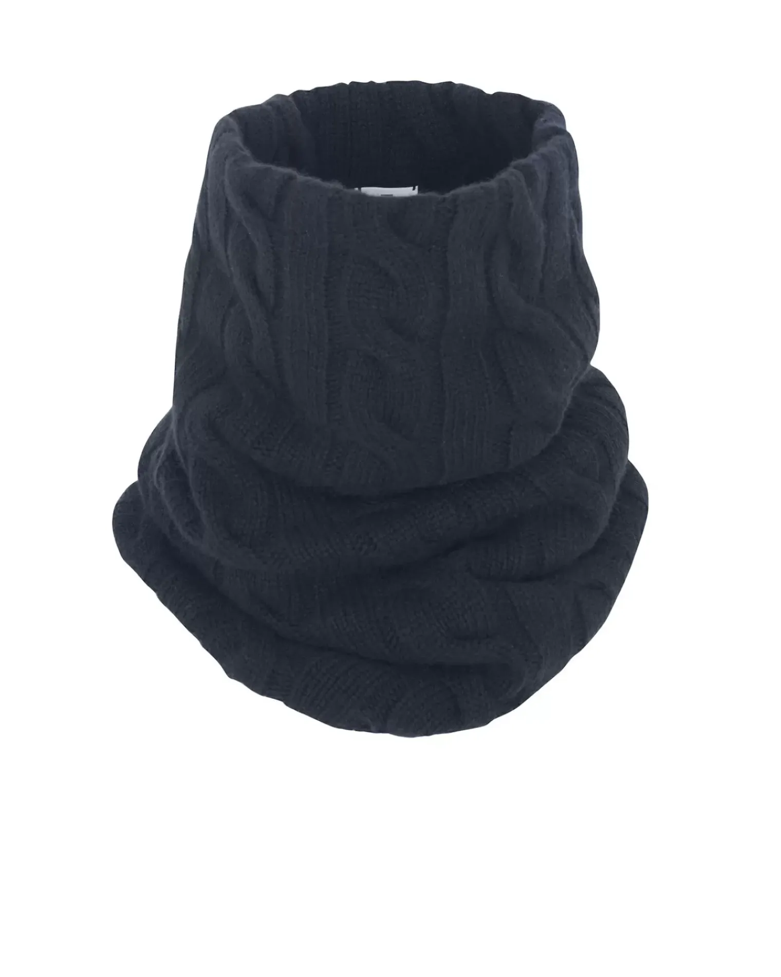 Kujten Scarves & Snoods>Twisted Cashmere Snood, 6-Threads Bleu Marine Fonce